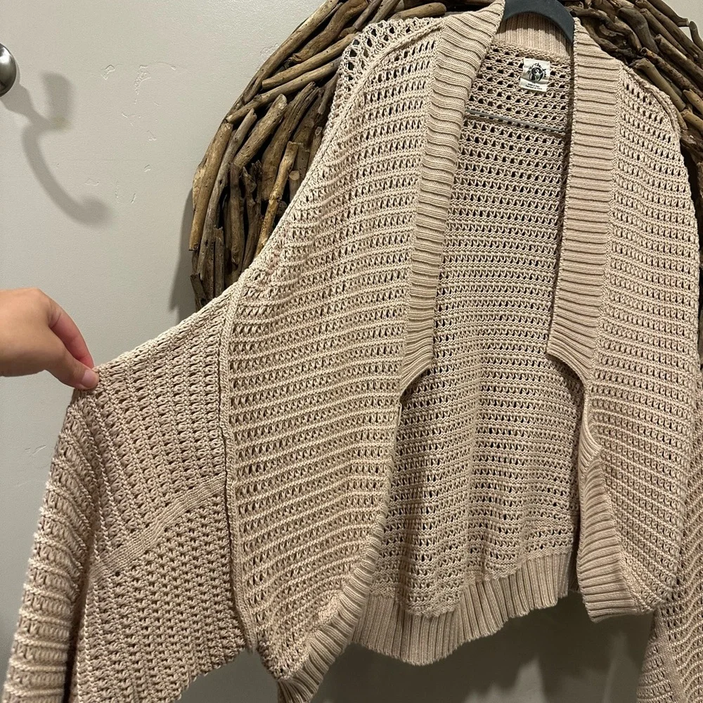 We The Free Beige Open-Knit Cardigan - Picture 3 of 5